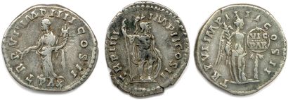 null LUCIUS VERUS Lucius Aurelius Verus March 7, 161 - February 169

Three silver...