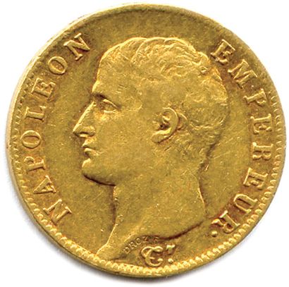 null NAPOLÉON Ier 1804-1814

20 Francs or (tête nue Droz) 

1806 Paris. (6,42 g)...