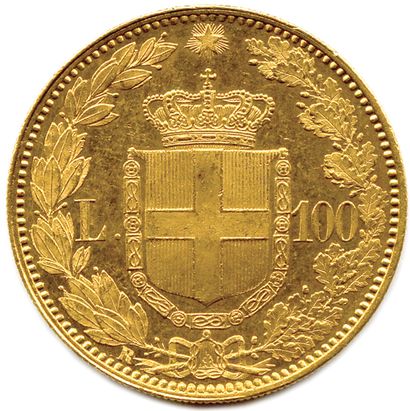 null ITALY - UMBERTO I January 9, 1878 - July 29, 1900

100 Lire gold 1883 Rome....