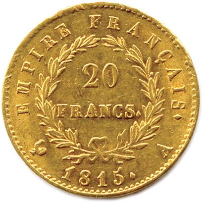null NAPOLÉON Ier LES CENT JOURS 1815

20 Francs or (tête laurée Droz) 

1815 Paris....