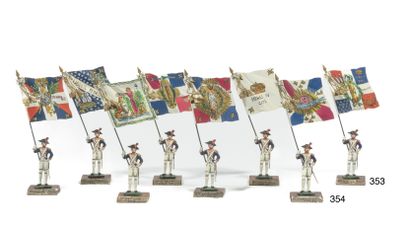 null Descaves. Flags of 1789-1790. St Séverin, Champs Élysées, Feuillants and Barnabites....