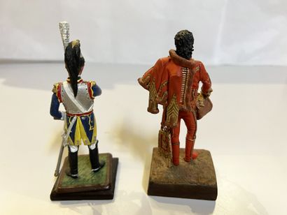 null Ier Empire en 90 mm. Cuirassier, Murat et Bonaparte. 1 plumet cassé et quelques...