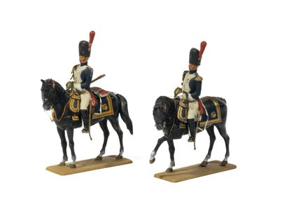 null Métayer. The mounted grenadiers of the Imperial Guard. 1 officer and 1 soldier...