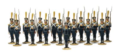 null Métayer. L’Infanterie légère (1812). 1 officier. (Lame de l’épée cassée), 3...