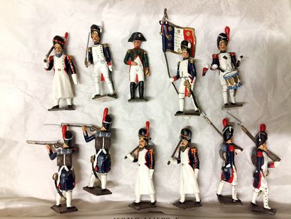 null C.B.G. Mignot. Ier Empire. Napoléon avec 26 grenadiers et sapeurs de la Garde....