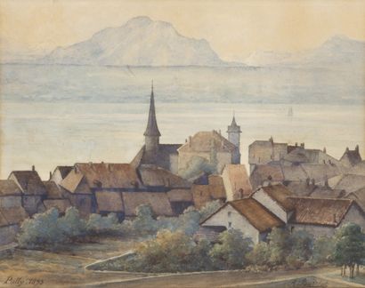 null BARRIOT (A.) (Ecole Suisse du XIXème siècle).

Vue de Pully, 1893.

Aquarelle...