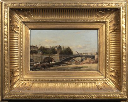 null Eugène TANGUY (1830-1899).

Quai en bord de Seine

Huile sur panneau. Signée...