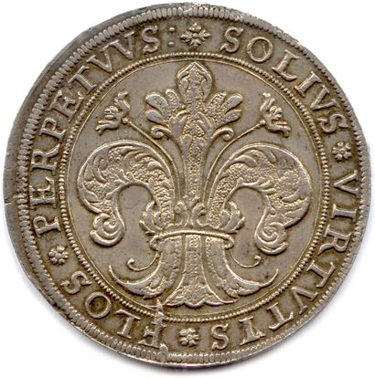 null ALSACE - STRASBOURG Ville 

Thaler d'argent non daté (17e siècle) (29,38 g)...
