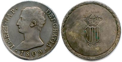 null ESPAGNE - JOSEPH NAPOLÉON et FERDINAND VII 

Deux monnaies en argent : 

20...