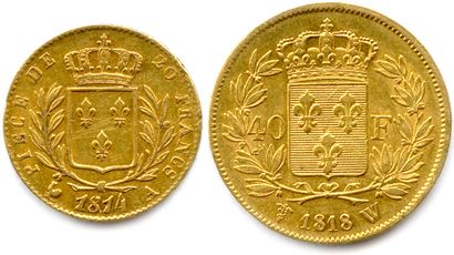 null LOUIS XVIII frère de Louis XVI 1814-1815-1824

Deux monnaies en or : 

20 Francs...