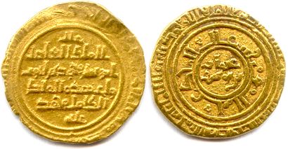 null THE AYYUBIDS 

Two gold coins: 

Dinar of Malik al-Aziz, son of Saladin (1193-1198),

Dinar...
