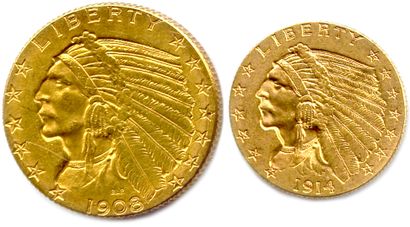 ÉTATS-UNIS D'AMÉRIQUE 

Deux monnaies d'or...