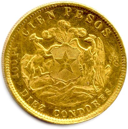 null CHILI RÉPUBLIQUE 

Cien Pesos - Diez Condores 1926 S° = Santiago. (20,37 g)...