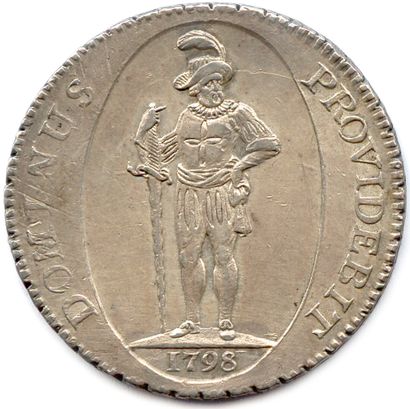 null SUISSE - CANTON DE BERNE 

Thaler d'argent de 40 Batzen 1798. (29,57 g) ♦ Dav...