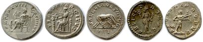 null Five antoninian silver and billon : Caracalla, Elagabalus, Philip the Arab,...
