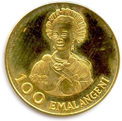 null SWAZILAND 1975-

100 Emal Angeni gold 1975. Sobhuza II. 75th anniversary. (8.64...