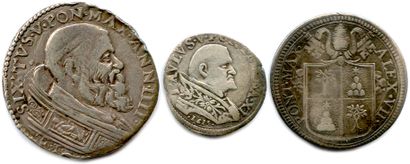 ITALIE - VATICAN 

Trois monnaies d'argent...