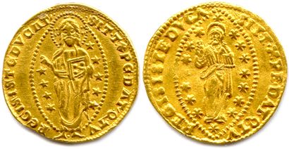 null ITALIE - VENISE 

Deux monnaies d'or : 

Sequin d'Andrea Dandolo (1343-1354)...