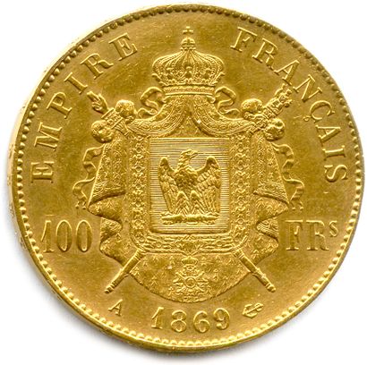 null NAPOLÉON III 1852-1870

100 Francs or (tête laurée) 1869 Paris. (32,20 g) ♦...