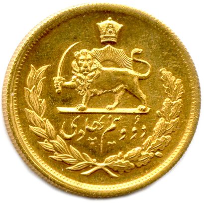 null IRAN - REZZA SHAH PAHLEVI 1942-1979

2 ½ Phalevi gold 1348 (1969) Tehran. (20,35...