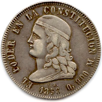 ÉQUATEUR RÉPUBLIQUE 1830-

5 Francos argent...