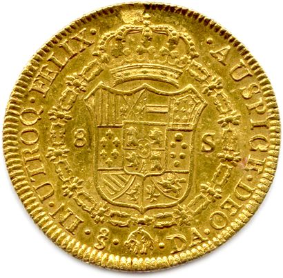 null CHILI - CHARLES IV 1788-1808

8 Escudos d'or 1796 Santiago. (27,12 g) ♦ Fr 23...