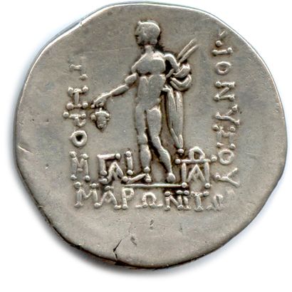 null THRACE - MARONÉE 189-49

Tête juvénile de Dionysos à droite couronnée de lierre...