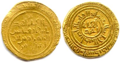 null THE AYYUBIDS 

Two gold coins: 

Dinar of Malik al-Aziz, son of Saladin (1193-1198),

Dinar...