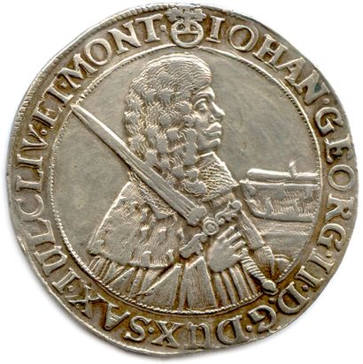 null ALLEMAGNE - SAXE - JOHANN GEORG 1656-1680

Thaler d'argent 1665 Dresden... (29,10...