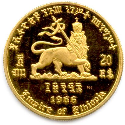 null ETHIOPIA 1966-

20 Gold Dollars 1966. Haile Selassie. (8.09 g) ♦ Fr 33 

Burnished...