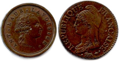 null DIRECTOIRE et CONSULAT 1795-1799-1804

Deux monnaies : 

Essai au module de...