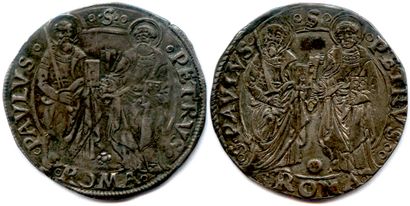 null ITALIE - VATICAN - ALEXANDRE VI BORGIA et JULES II 

Deux monnaies d'argent...