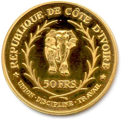 null CÔTE D'IVOIRE 1966-

50 Francs or 1966. Felix Houphouet Boigny. (16,01 g) ♦...