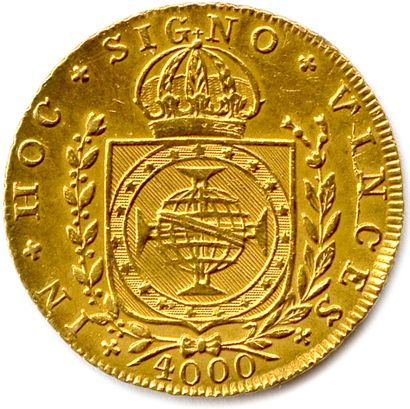 null BRÉSIL - PIERRE Ier 1822-1831

4000 Reis d'or 1824 Rio. (7,91 g) ♦ Fr 110 

Traces...