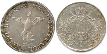 null MEXIQUE 

Deux monnaies d'argent : 8 Reales 1822 Mexico Augustin Iturbide (1822-1823)

Peso...