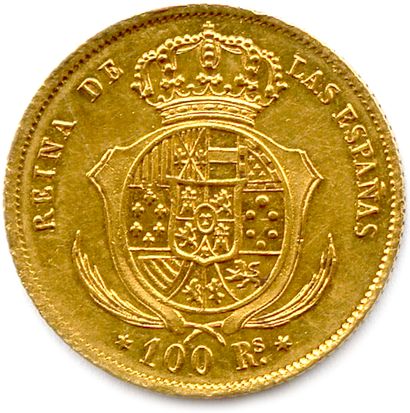 null ESPAGNE - ISABELLE II 1833-1868

100 Reales d'or 1862 Madrid. (8,38 g) ♦ Fr...