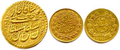 null QAJAR DYNASTY Iran 

Three gold coins: 

Toman of Fat h-Ali Shah Qajar (1797-1834);...