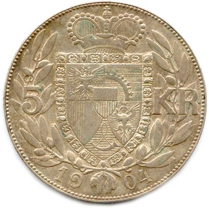 null LIECHTEINSTEIN - JOHANN II 1858-1929

5 Kronen d'argent 1904. (25,10 g) ♦ Dav...