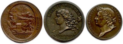 null CONSTITUTION and CONVENTION 1791-1793-1795

Three coins: 

Monneron of 5 sols...