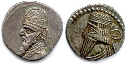 null ROYAUME DES PARTHES 

Deux drachmes d'argent : Mithradate II 123-88 et Artaban...