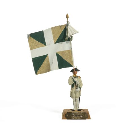 null Métayer. XVIIIème siècle. Régiment de Foix (1786). Le drapeau seul. Très légères...