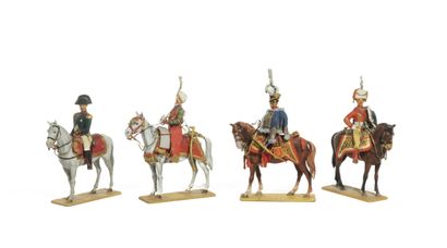 null Métayer. Ier Empire. Napoléon Ier à cheval en tenue des Chasseurs à cheval de...