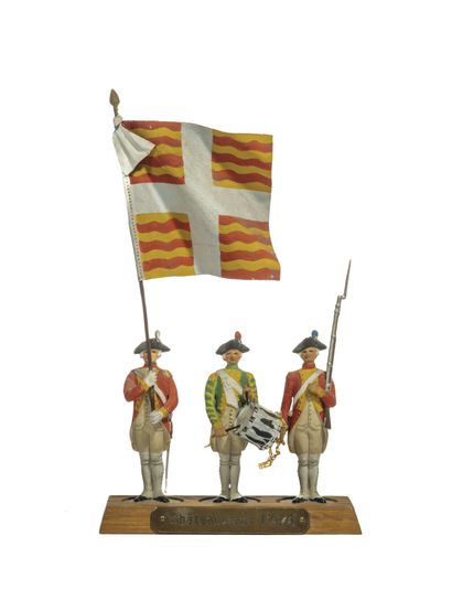 null Métayer. XVIIIème siècle. Régiment suisse de Châteauvieux (1786). Le drapeau,...