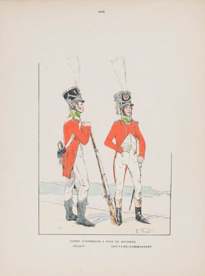 null Fort (E.) Recueil d'uniformes des Gardes d'Honneur du voyage Impérial de 1808....