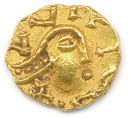 ORLÉANS Neustrie 575-675 
Monétaire Angiulfus
Tête...