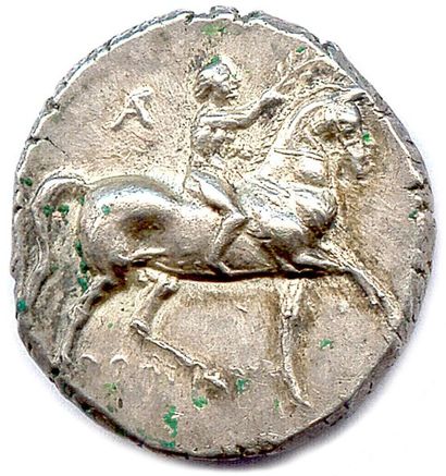 null CALABRE - TARENTE sous Pyrrhus d'Epire 281-272. Statère d'argent Nomos. 6,54...