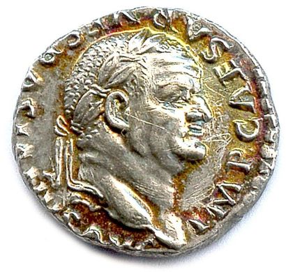 null VESPASIEN Titus Flavius Vespasianus 22 décembre 69 - 23 juin 79. Denier d'argent....