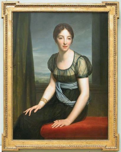 Attribué à Nicolas André COURTOIS (Paris 1734- Paris 1806) Portrait de Michelle GUESNON...