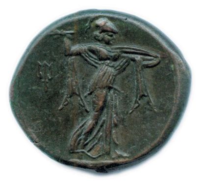 null SICILE - SYRACUSE Règne de Pyrrhus 278-275 Tête jeune d'Héraklès à gauche, coiffée...