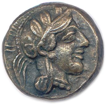 null ATTIQUE - ATHÈNES 430-420

Tête d’Athéna à droite (œil de face), coiffée d’un...